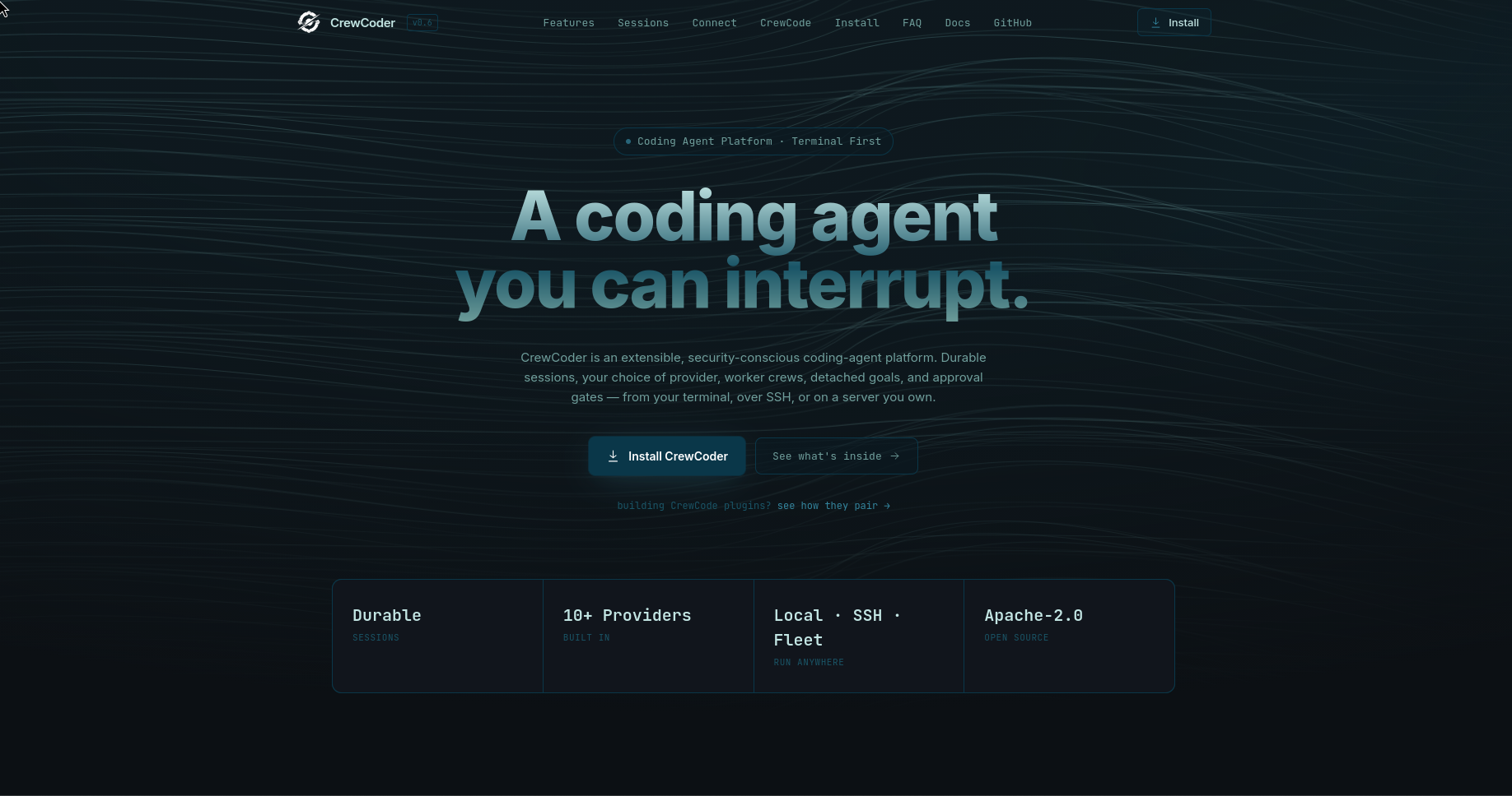CrewCoder website preview